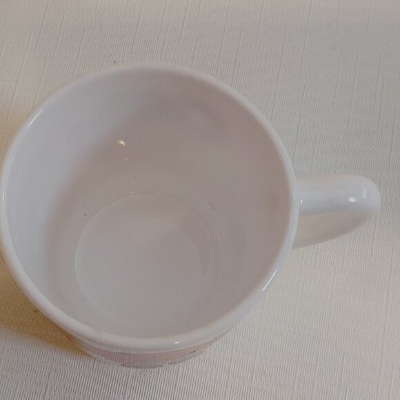 Vintage Arcopal France Milk Glass Mug CUTE Elephants Linking Tails - Picture 4 of 5